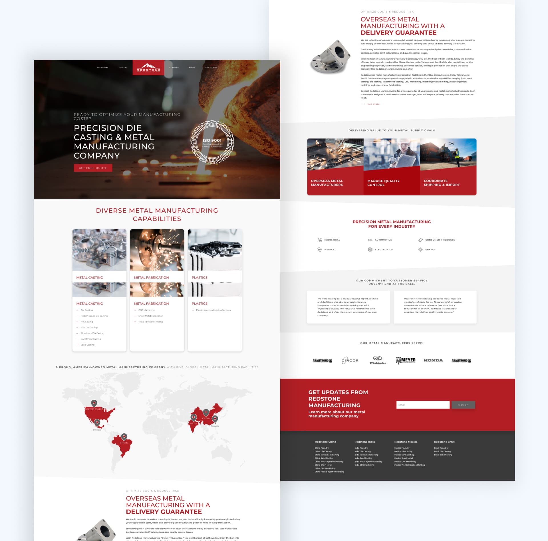 Redstone Manufacturing original homepage hero
